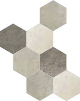 Керамогранит 1047342 RIABITA ESAGONA MIX MINIMAL (INDUSTRIAL, MINIMAL, SHABBY CHIC) 24x27,7