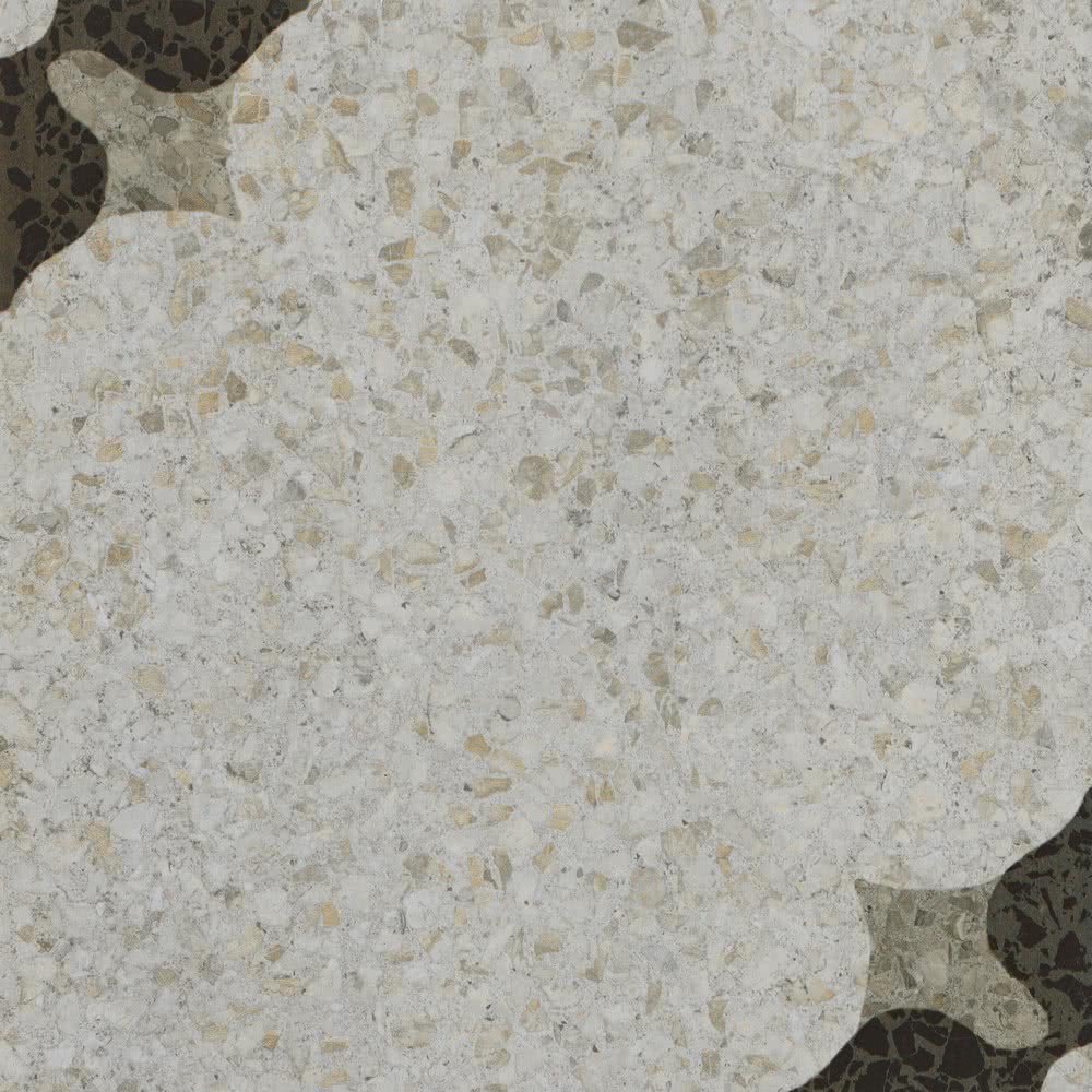 Керамогранит 169008 Decoro Fiore Bianco/Grigio/Nero Lappato 47.8x47.8