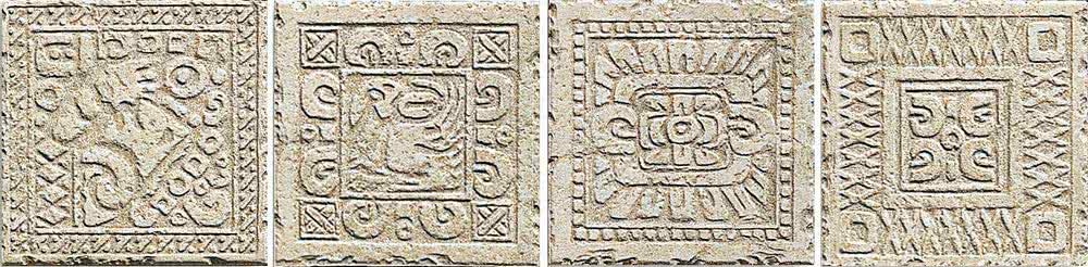 Керамогранит B7523- Inserto Azteca Avorio set 4 pz. 16.3x16.3