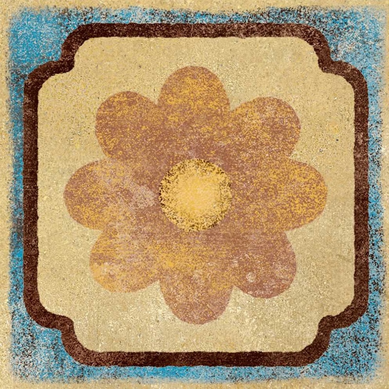 Керамическая плитка Керамогранит R03T Epoca Decoro Cabochon Ocra 7x7