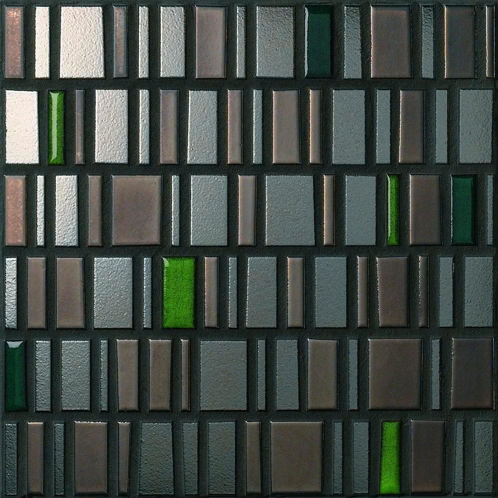 Керамогранит Мозаика 230426 Dekoro High Metal Emerald su rete 30x30