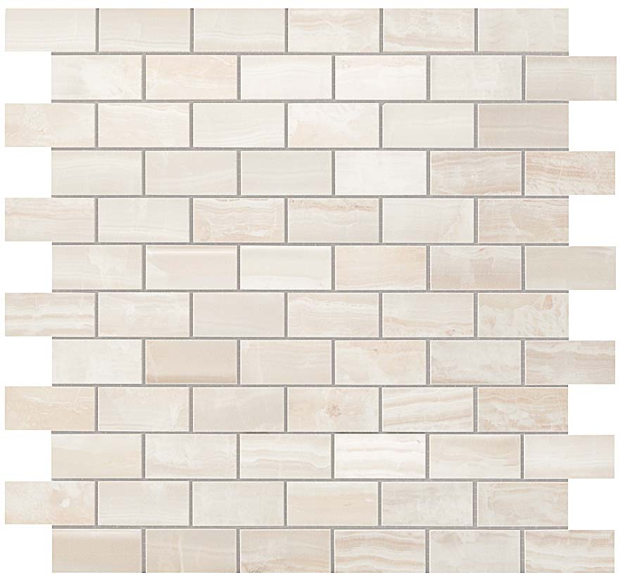 Керамогранит Мозаика 600110000202 Supernova Onyx Pure White Brick Mosaic 30,5x30,5