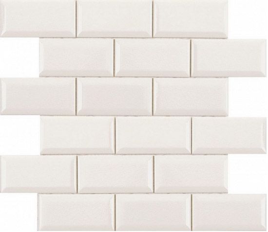 Мозаика ADMO2013 BISELADO PB C/C BLANCO 5 X 10 ENMALLADO 30.5 X 30.9