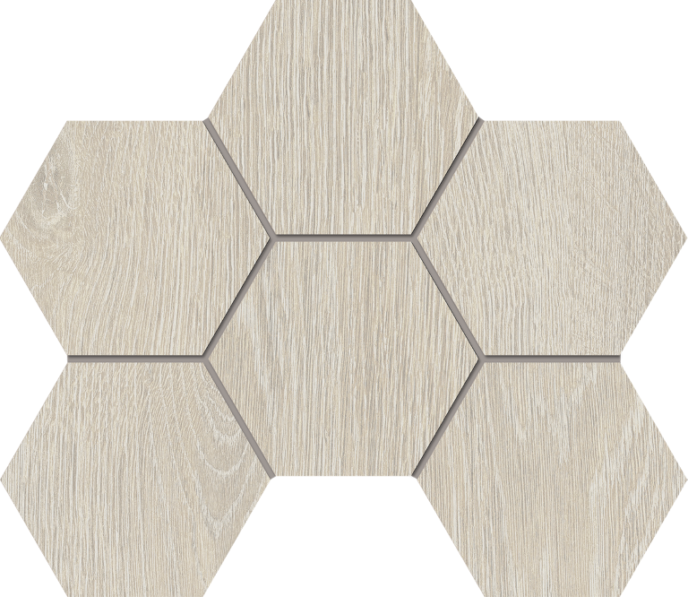 Мозаика Мозаика KW00 Kraft Wood Nordic Hexagon структурированный 25x28,5