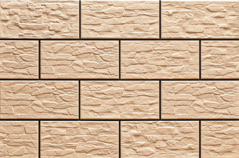 Керамогранит Плитка 7313 Фасадный камень Krem/Cream 30,0х14,8х0,9
