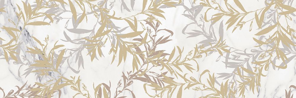 Плитка M8SY Allmarble Wall Statuario Satin Decoro Foliage 80x120