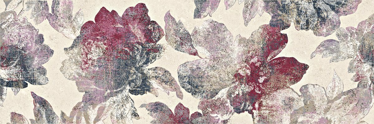 Керамическая плитка R6XM Cocciopesto Decoro Botanico Bianco 40x120