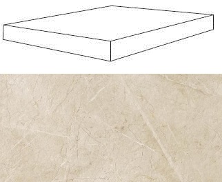 Керамогранит Ступени 620070000763 Supernova Stone Ivory Scalino laterale dx 33x120
