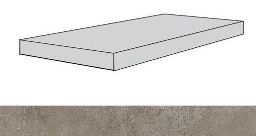 Керамогранит Ступени 620070001192 Drift Light Grey Scal.120 Ang.Dx/Дрифт Лайт Грей Ступ.120 Угл.Пр 33x120