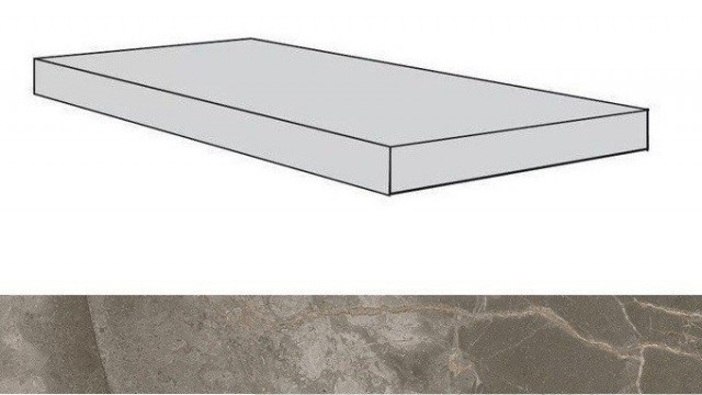 Керамогранит Ступени 620070001793 Allure Grey Beauty Scalino Angolare Dx Lap/Аллюр Грей Бьюти Шлиф 33X80
