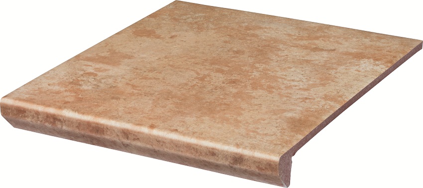 Клинкер ная плитка Ilario Beige Ступень простая с капиносом MAT 30х33