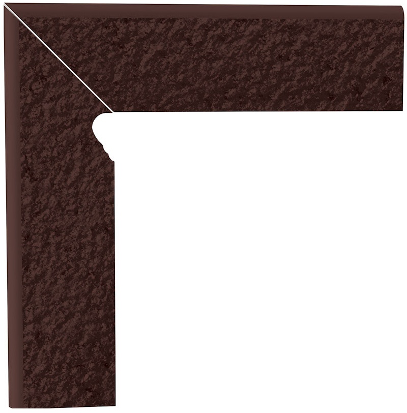 Клинкер ная плитка Natural Brown Duro Цоколь левый (В+А) 30x8,1