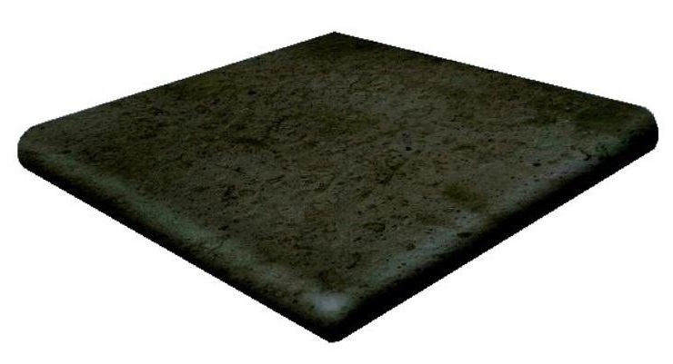 Клинкер ная плитка Ступень угловая Rounded Stair-tread Corner Antracita 33*33